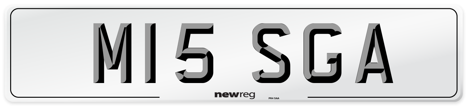 M15 SGA Number Plate from New Reg
